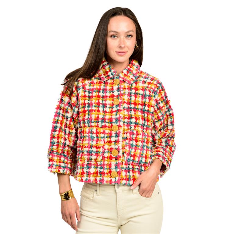 Plaid Shag Jacket