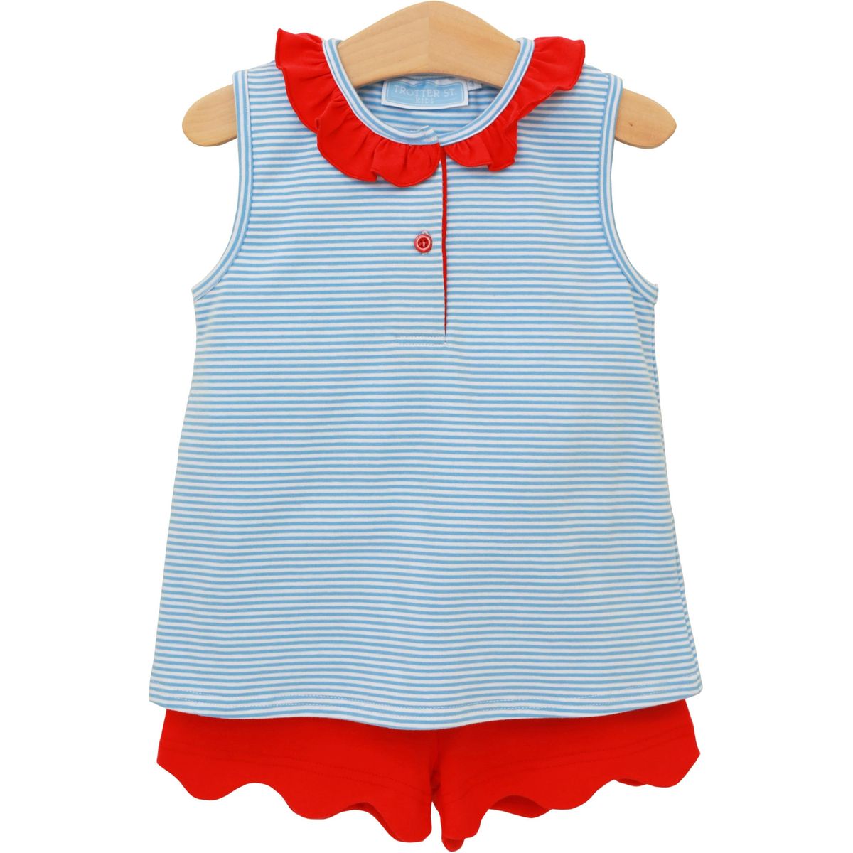Nora Shorts Set Blue Stripe