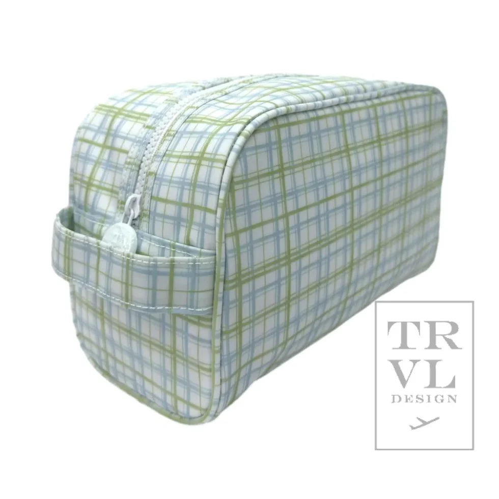 Stowaway Toiletry Bag Classic Plaid Green