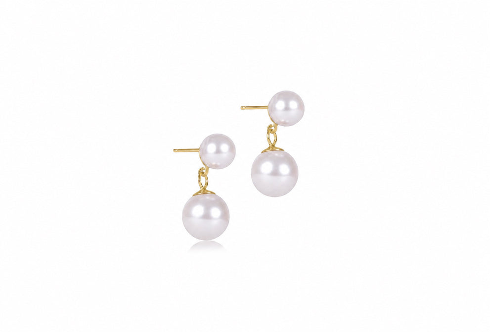 Classic Pearl 8mm Ball Drop Stud