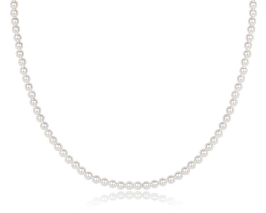 choker beaded - classic pearl 3mm