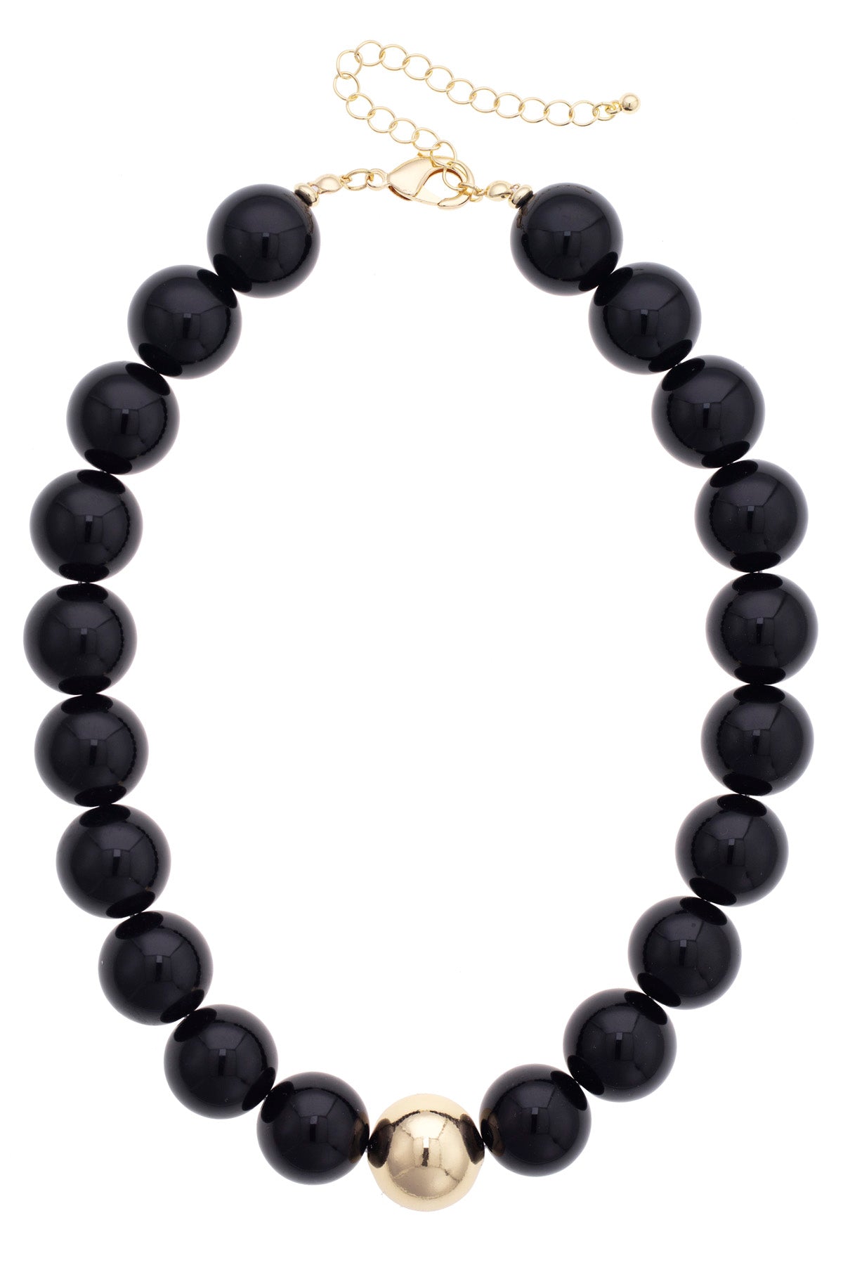 Marjorie Beaded Necklace - Black