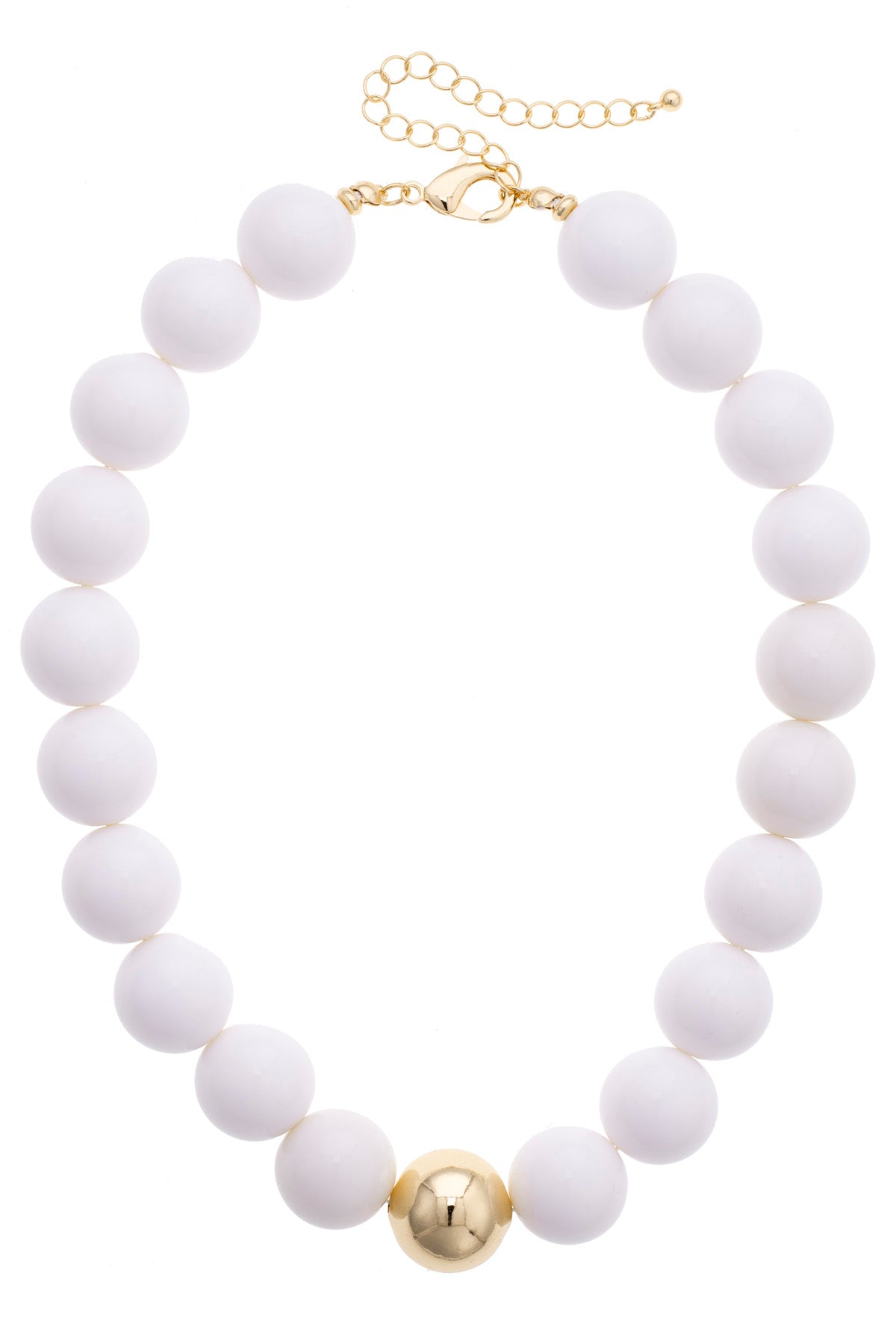 Marjorie Beaded Necklace - White