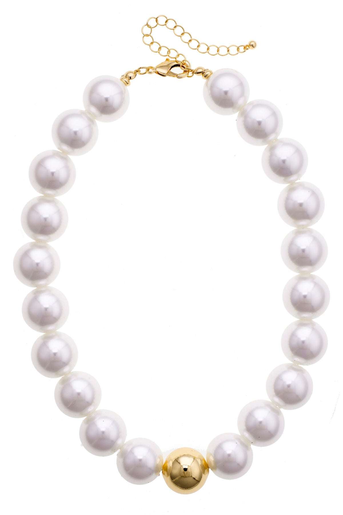 Marjorie Beaded Necklace - Pearl