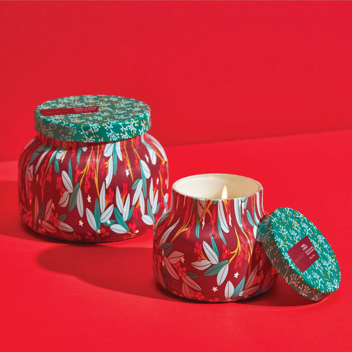 Tinsel & Spice Holiday Pattern Play Candle