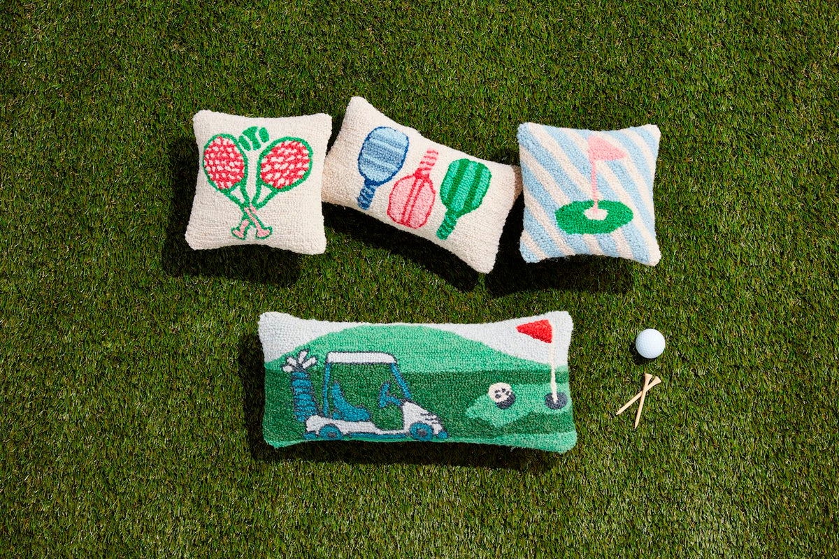 Golf Flag Hook Wool Pillow