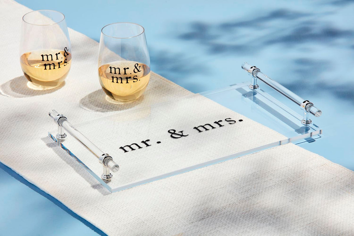 MR AND MRS Acrylic Tray