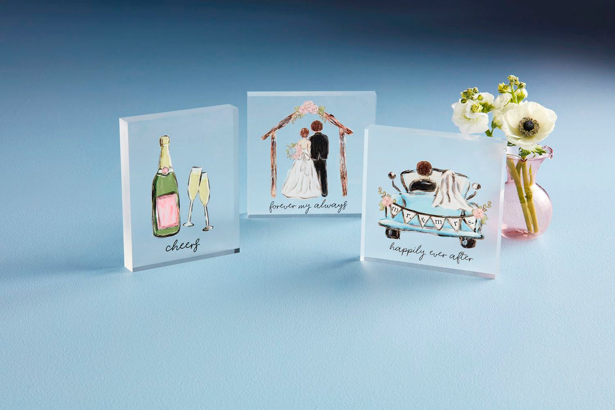 Cheers Acrylic Wedding Plaque