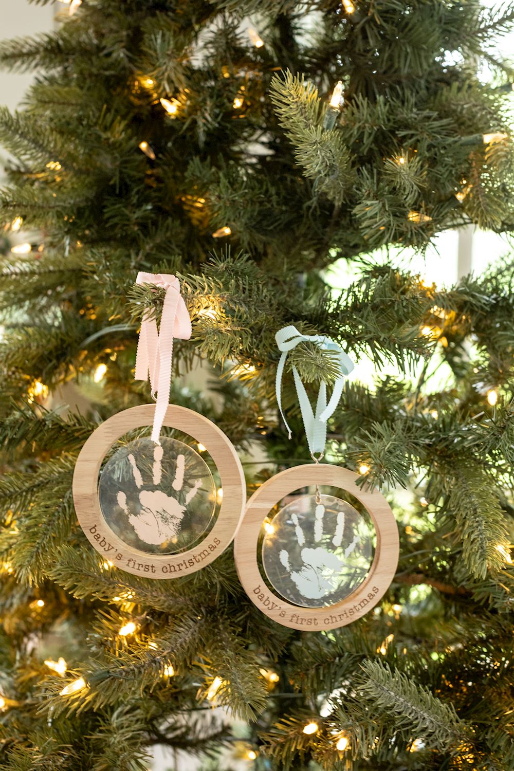 Pink Handprint Ornament