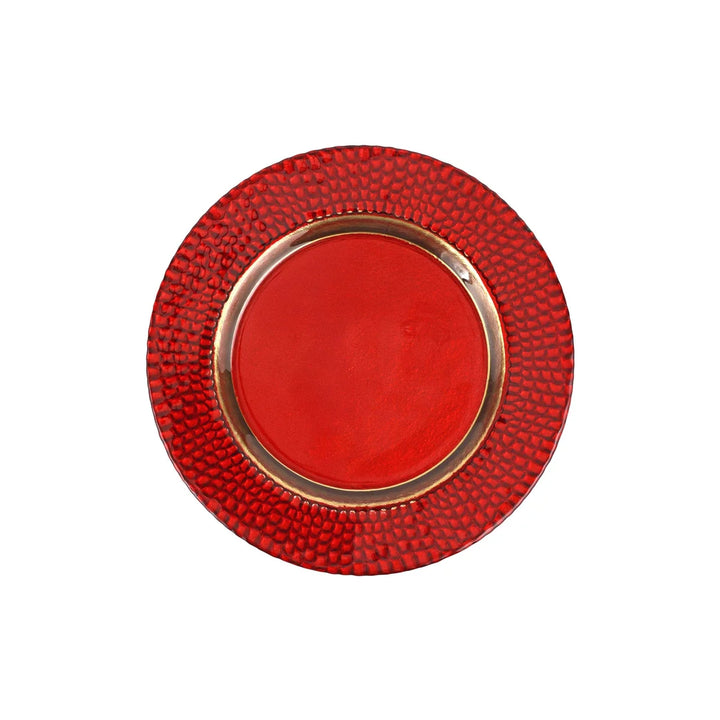 Pelli Glass Salad Plate - Red