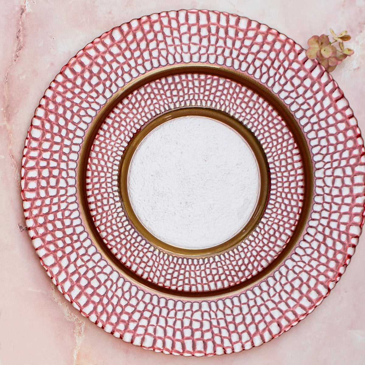 Pelli Glass Charger - Pink