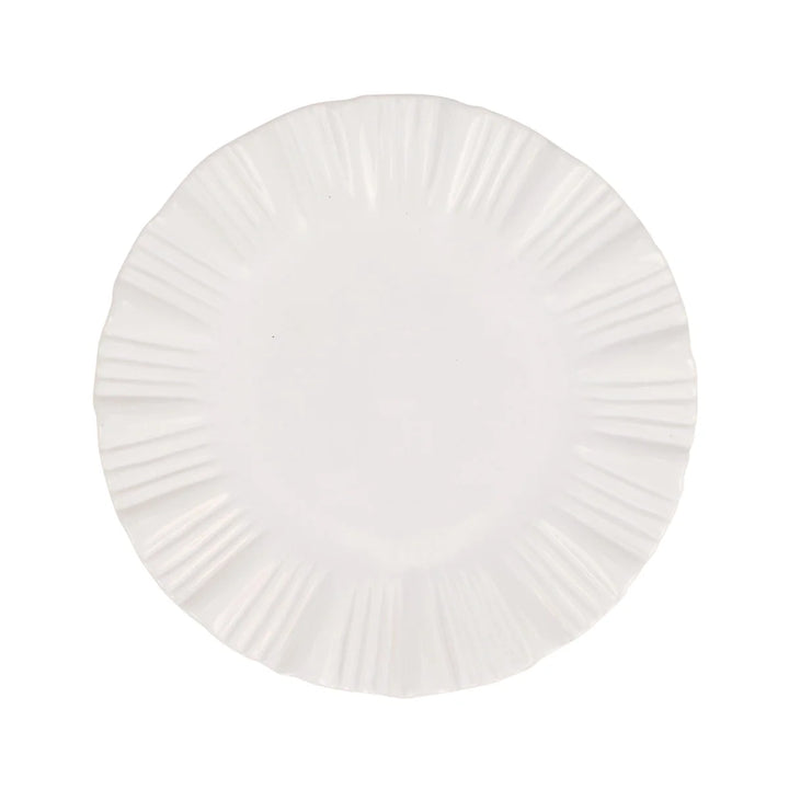 Bari White European Dinner Plate