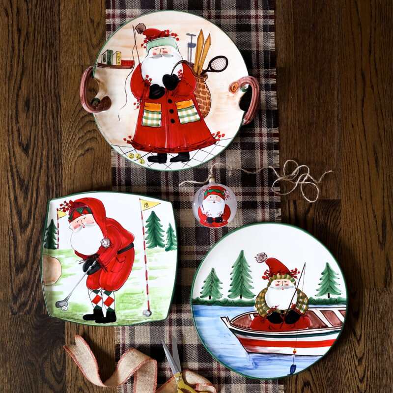 Old St Nick Square Platter - Golf