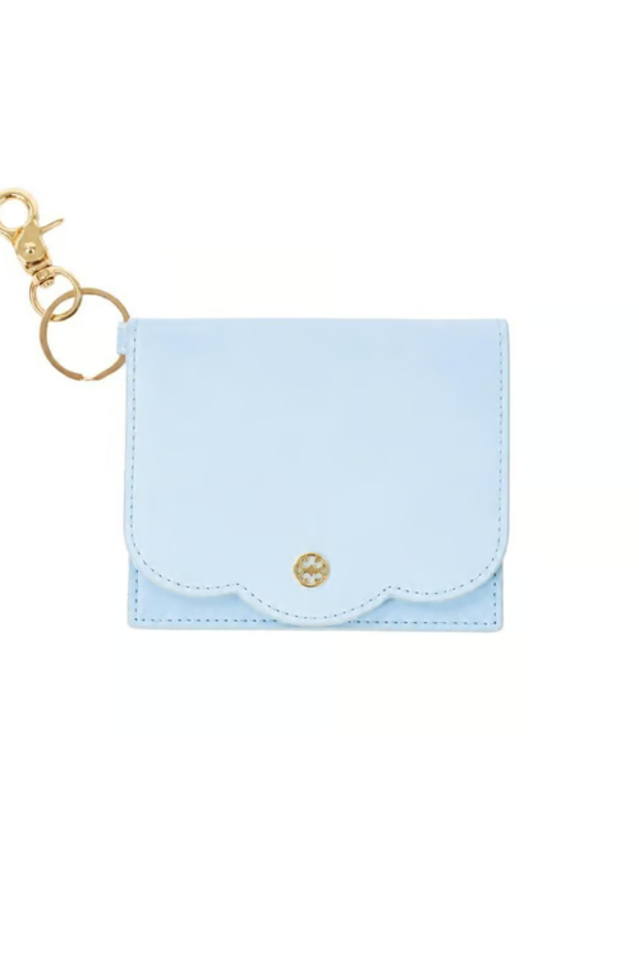 ID wallet solid scalloped Cornflower
