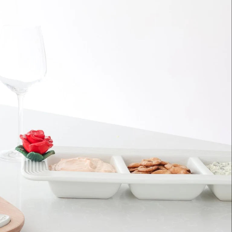 Pinstriped Garnish Dish