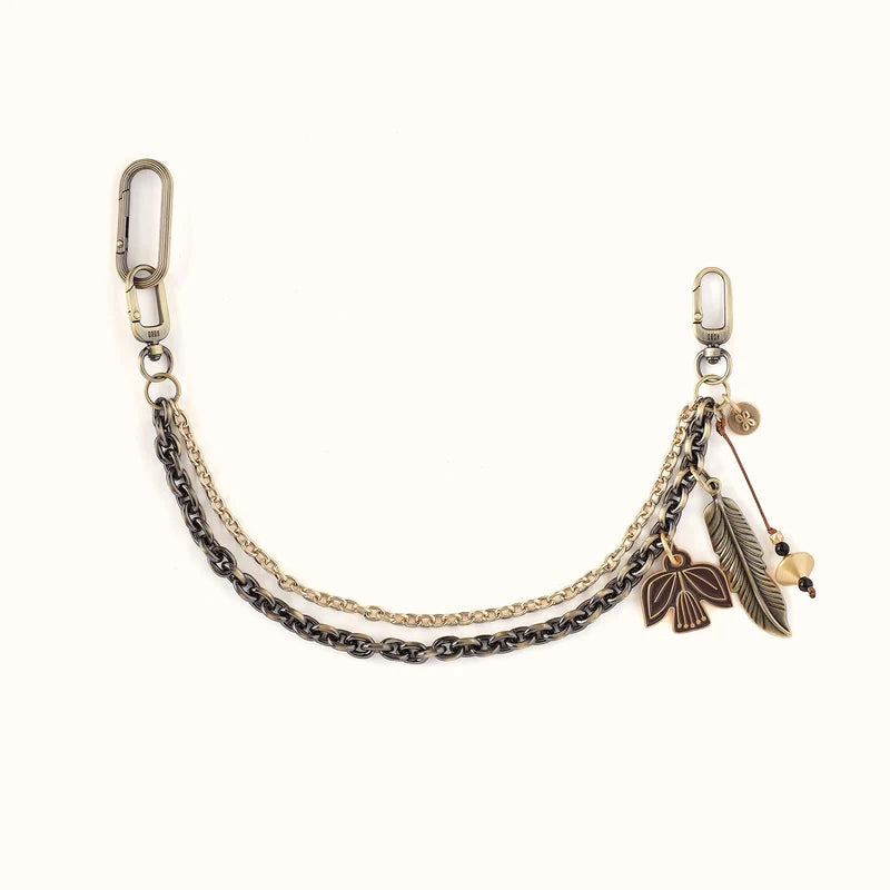 Dove Feather Metal Swag Keychain
