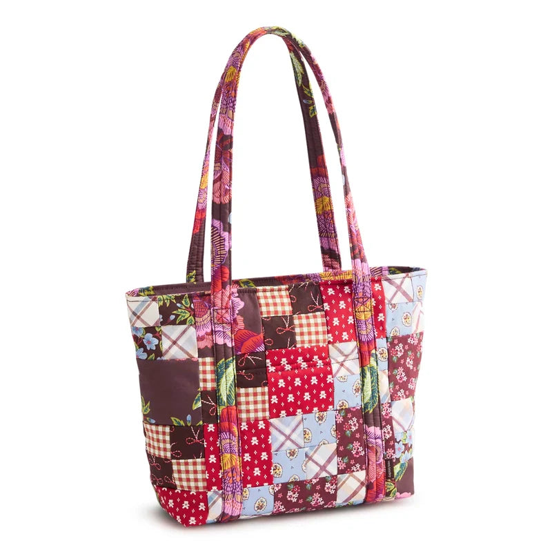 Small Original Vera Tote Festive Check Patchwork
