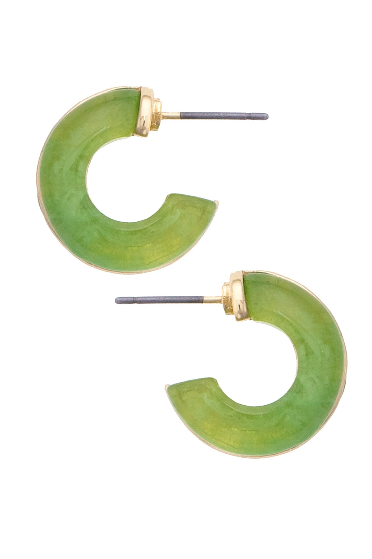 Dylan Double Hoop Earrings in Green