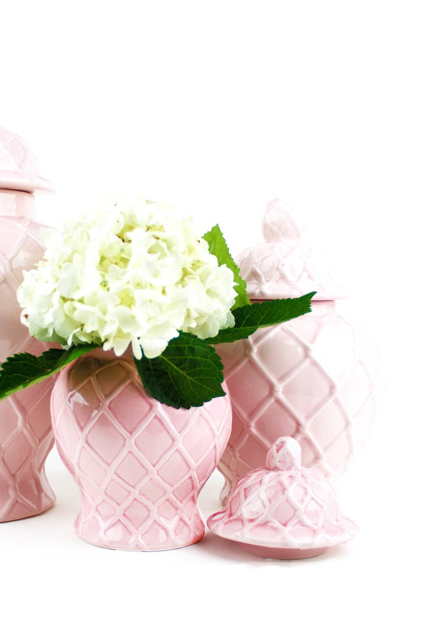 Pink Ginger Jar Large