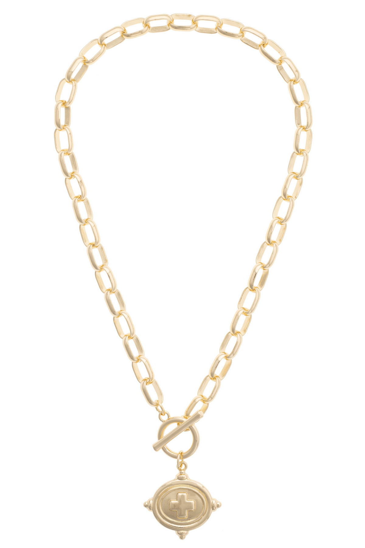 Erin Square Cross Intaglio Necklace