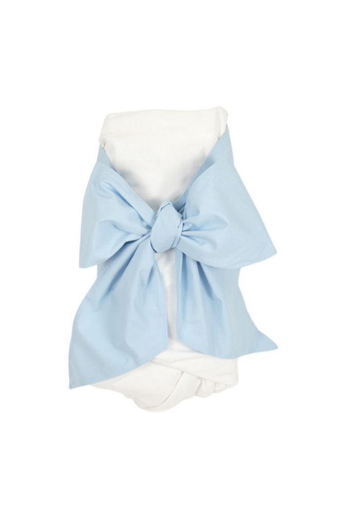 Buckhead Blue Bow Swaddle