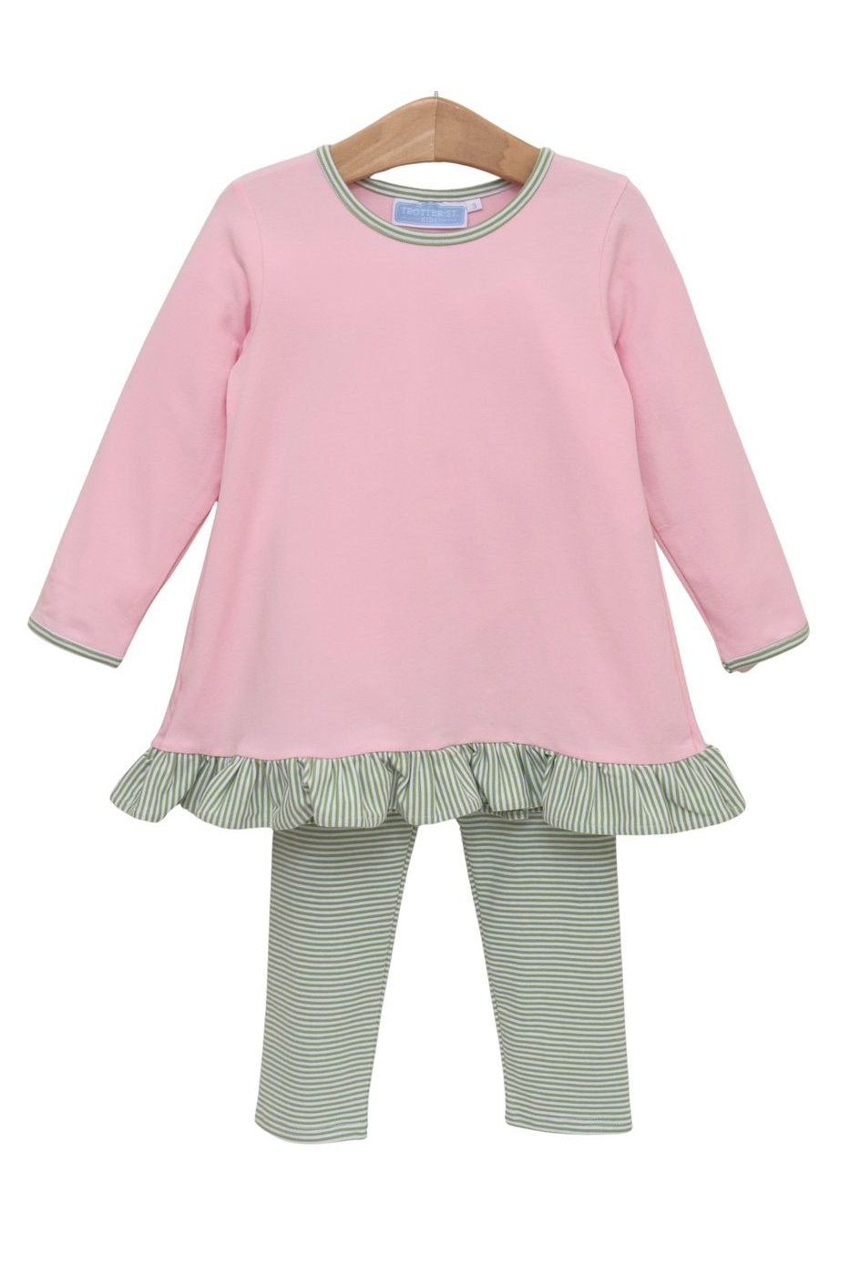 Mila Pant Set Green/Pink 12 Months