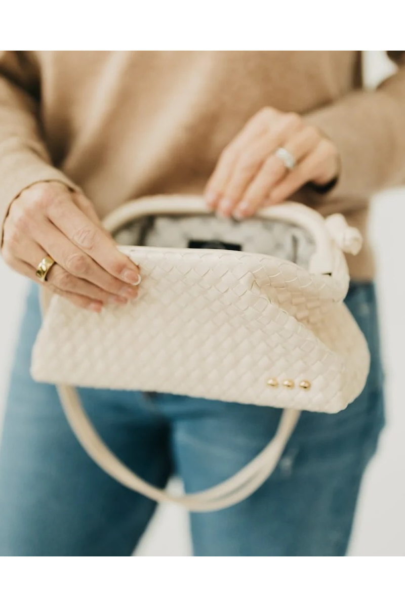 Lacy Woven Frame Crossbody