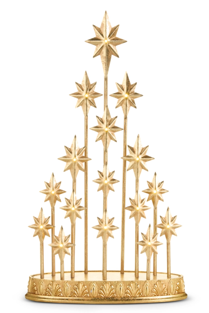19.5" Lighted Star Mantel Decor