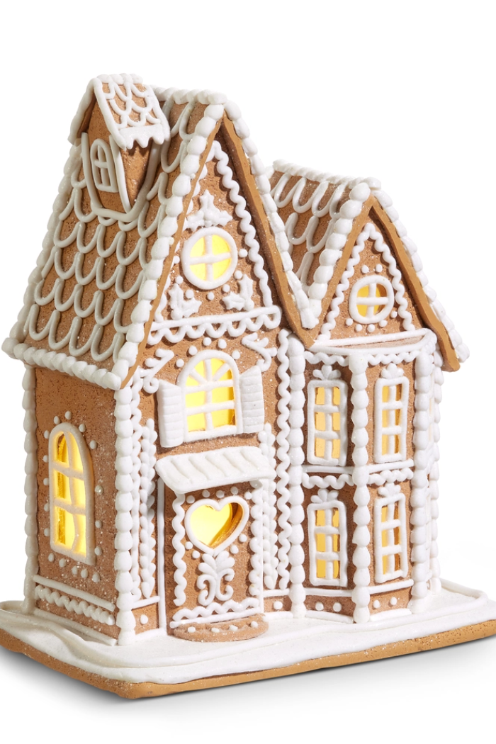 12" Lighted Gingerbread House