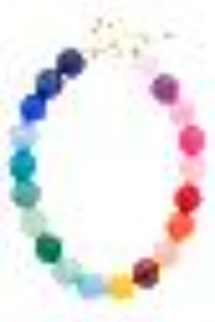 Mickey Beaded Necklace in Rainbow Multi