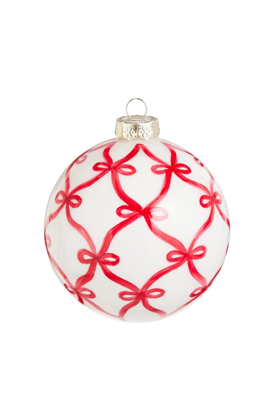 4" Red Box Trellis Ornament