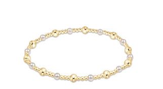Sincerity Gold & Pearl 4mm Bracelet