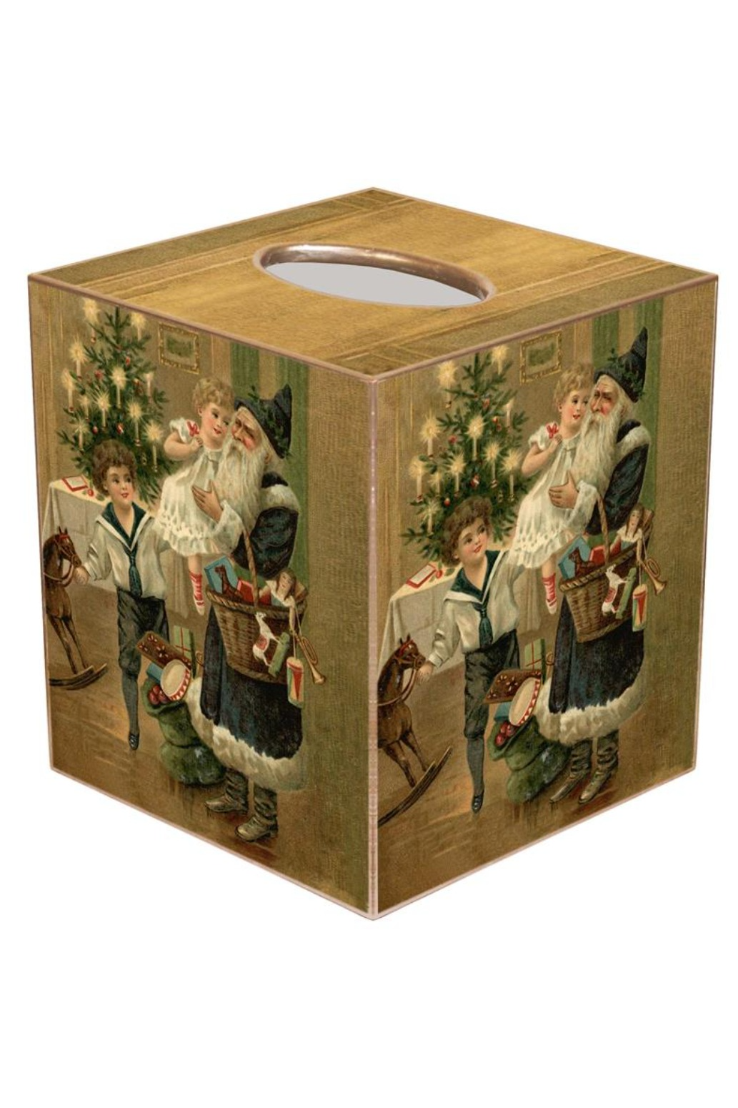 Santa with Children Tissue Box Cover
