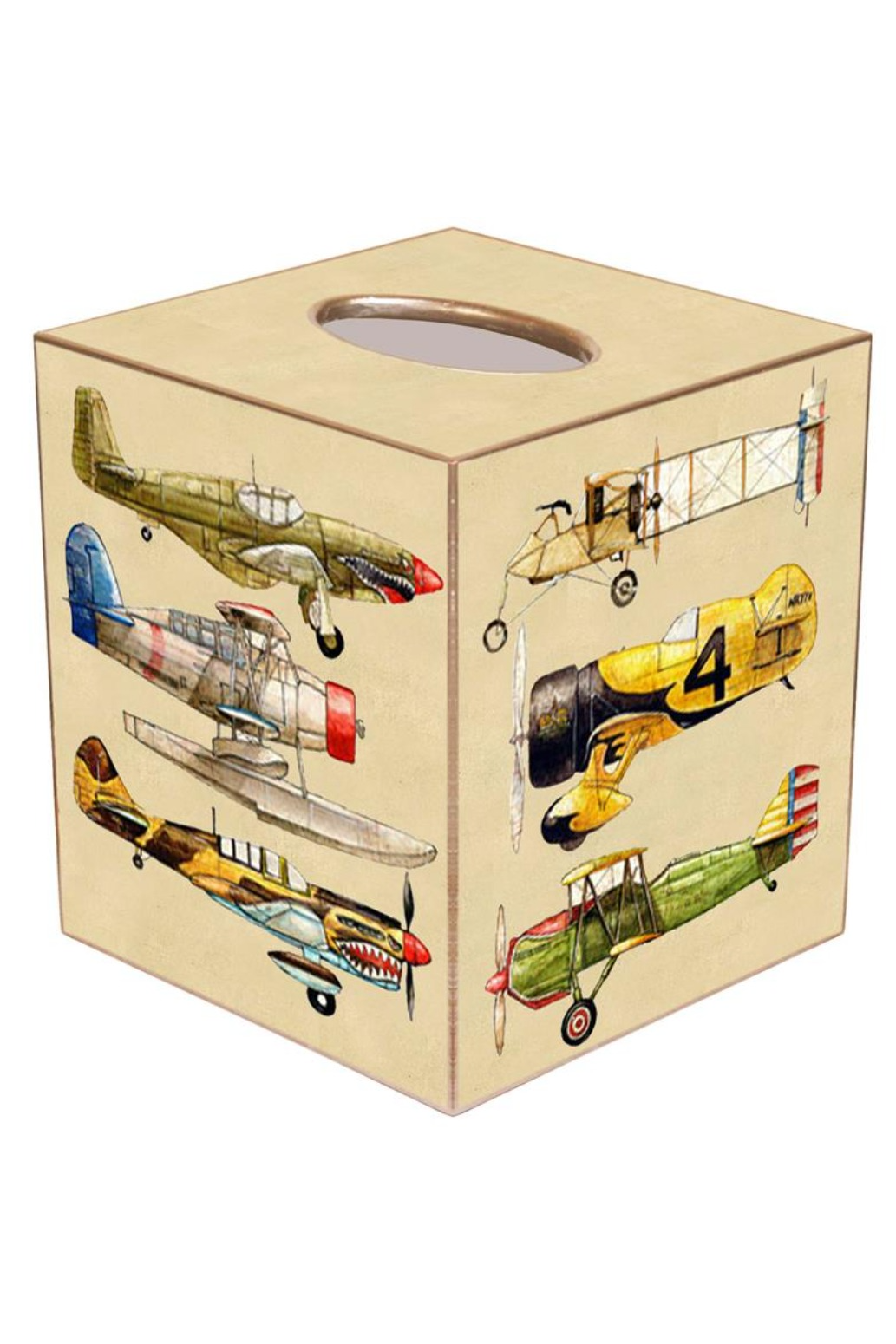 Vintage Airplanes Tissue Box Cover