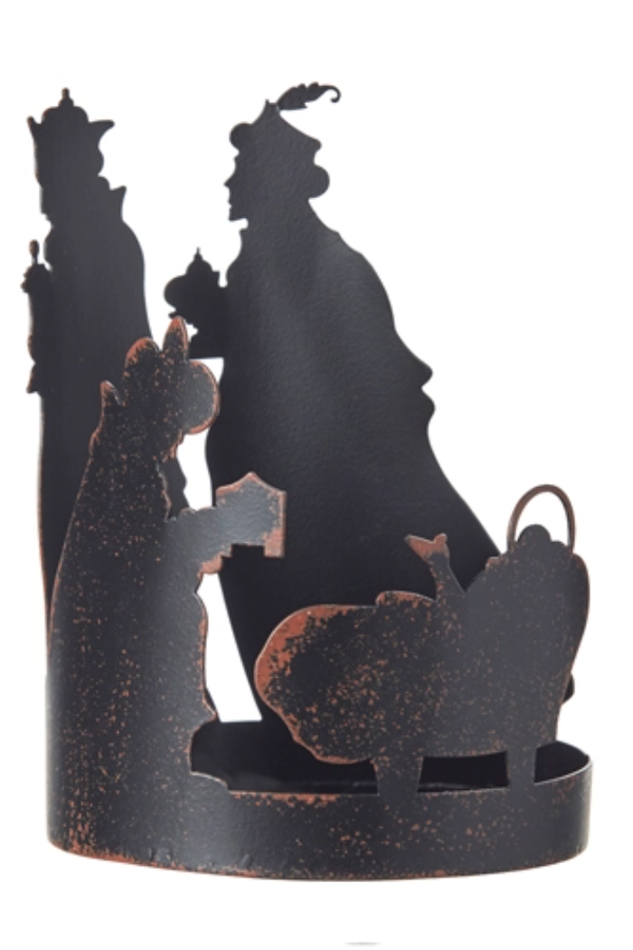 5.5" Wisemen Silhouette Candle Holder