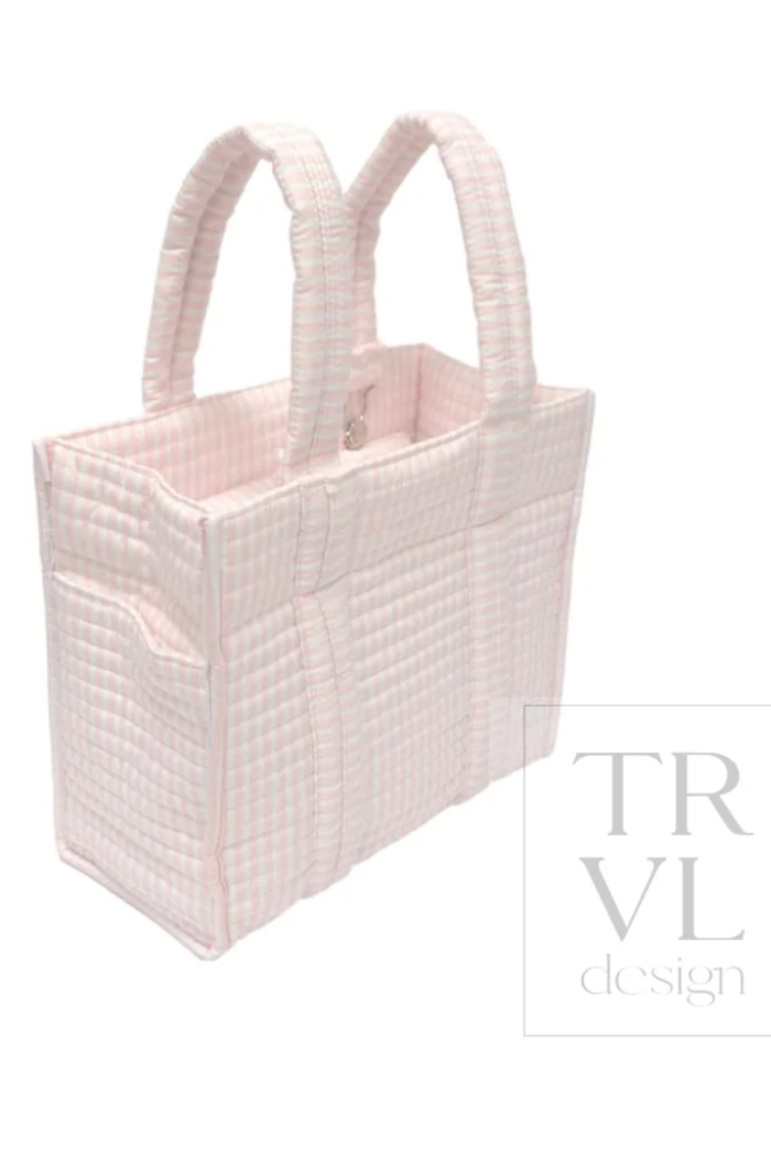 Quilted Mini Go Go Tote - Pimlico Stripe Pink
