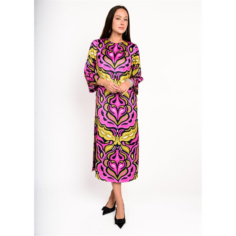 Maxi Satin Shift Dress