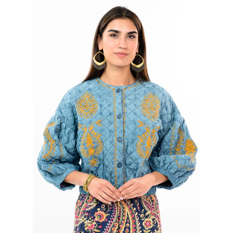Embroidered Quilted Jacket