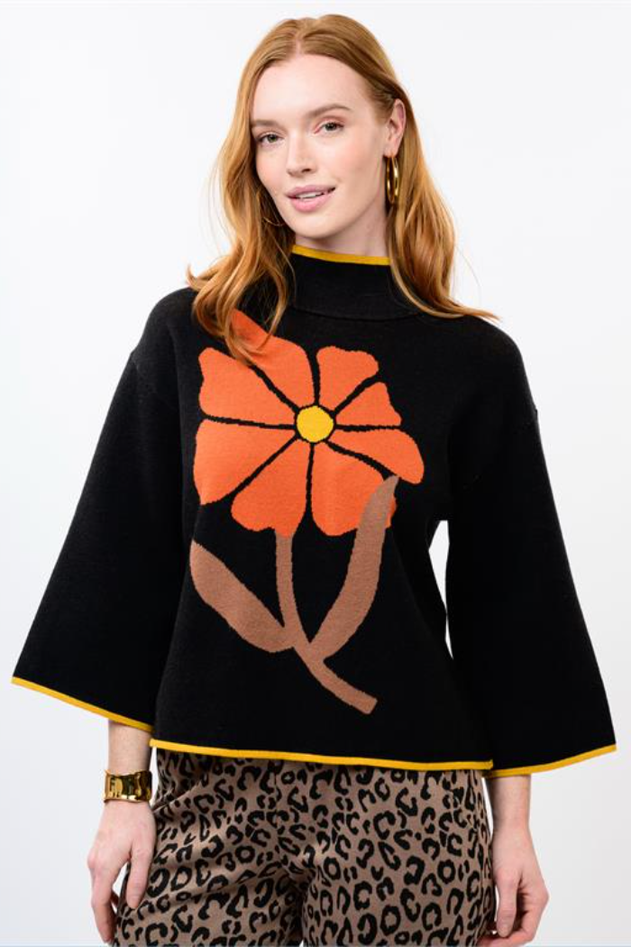 Bold Flower Sweater