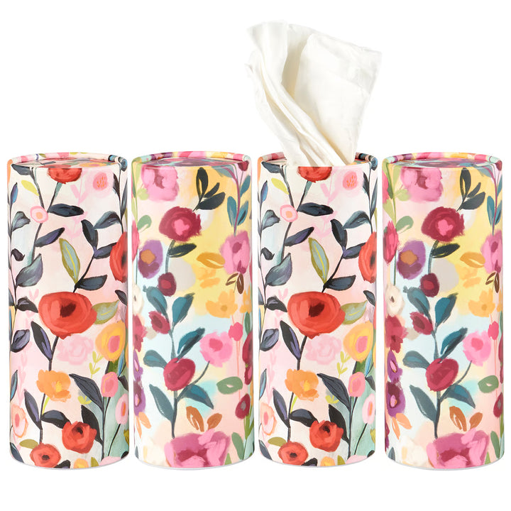 Bright Floral Tissue Box Set of 4