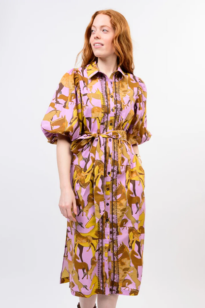Horse Print Shirt Dress