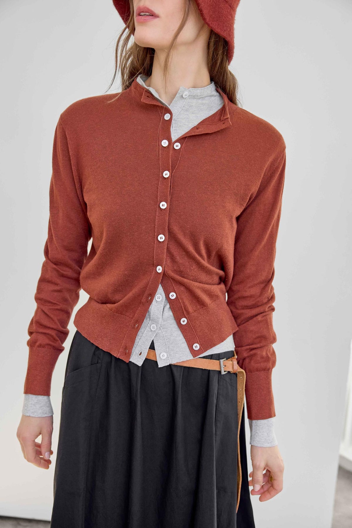Funnel Neck Cardigan