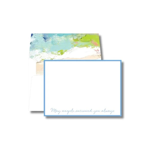 May Angels Surround You Blue Notecards