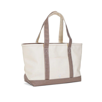 Medium Canvas Coated Tote - Coco Gingham