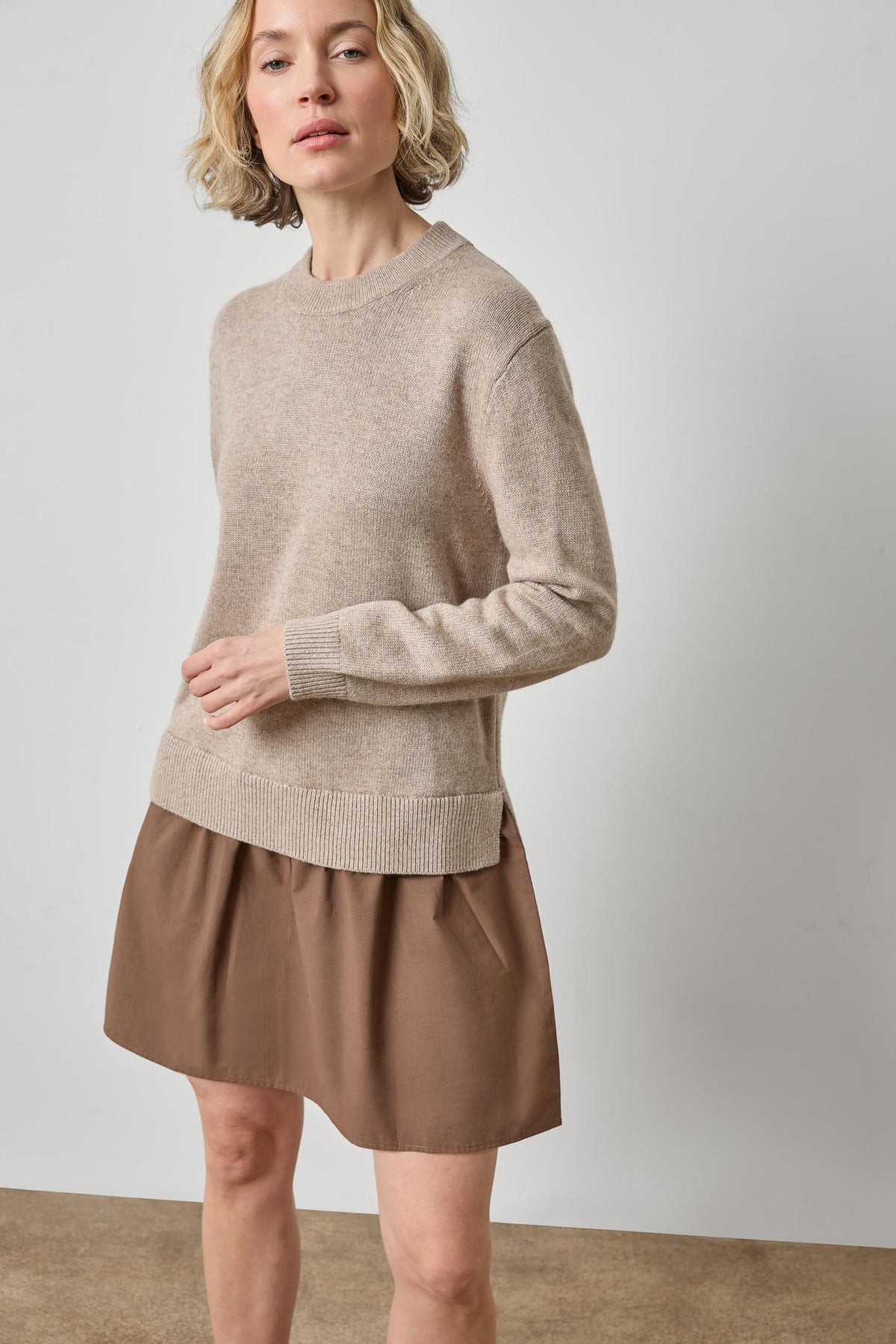 Combo Sweater Dress - Birch