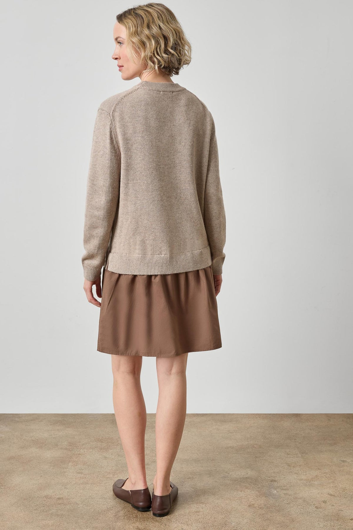 Combo Sweater Dress - Birch