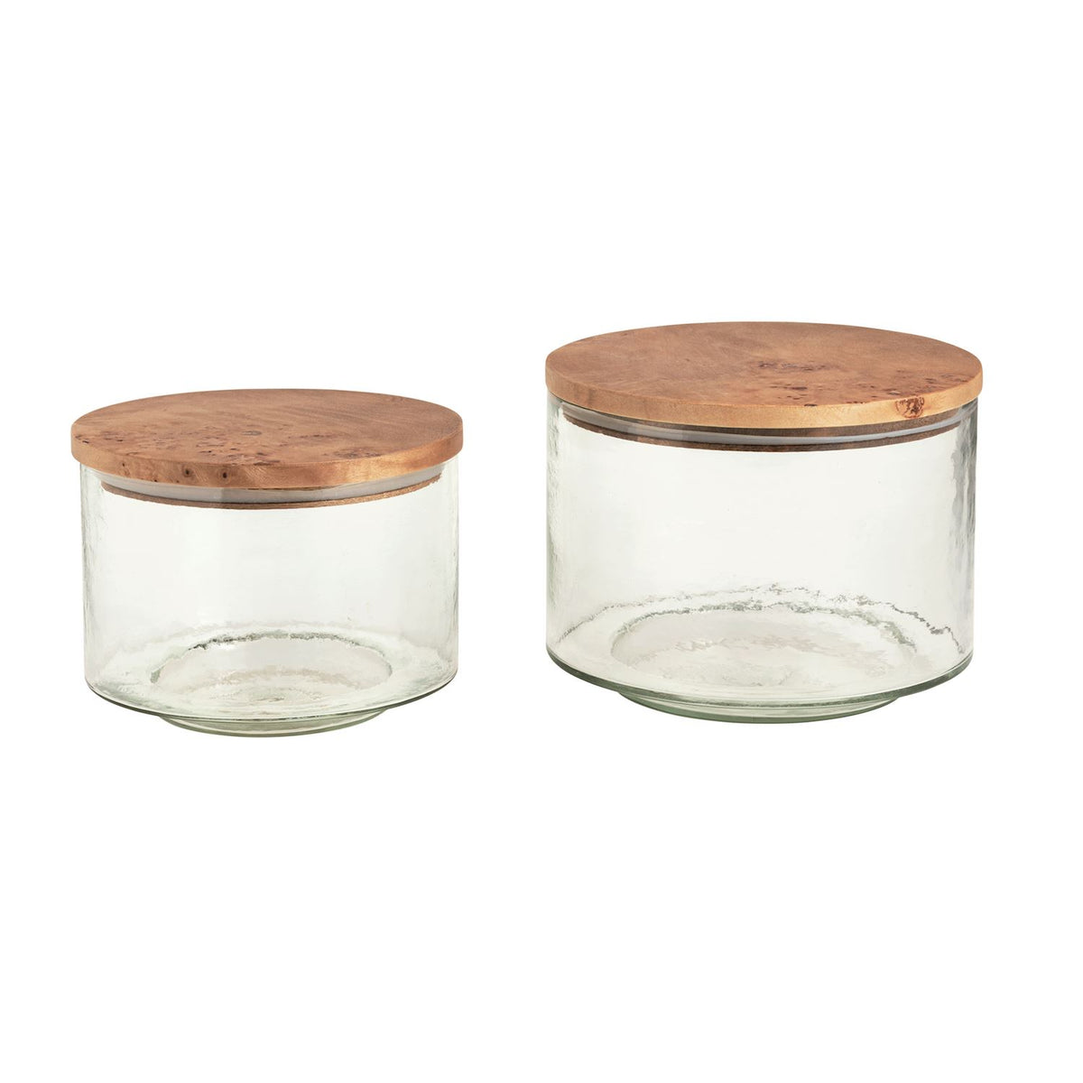Burl Wood Lid Canister - Small