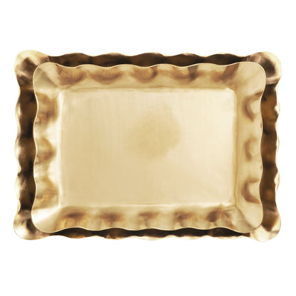 Brass Ruffle Tray, Small
