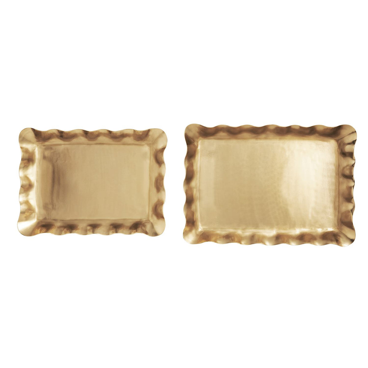 Brass Ruffle Tray, Small