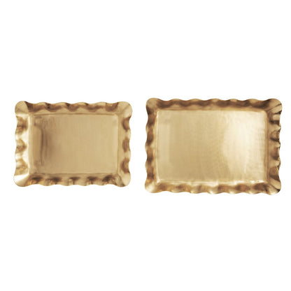 Brass Ruffle Tray, Small